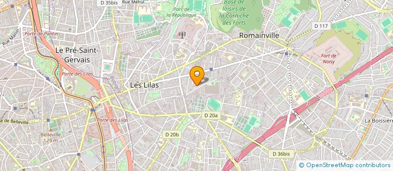 localisation de l'entreprise RESTAURANT LE BONHEUR DANS LE PRE à LES LILAS