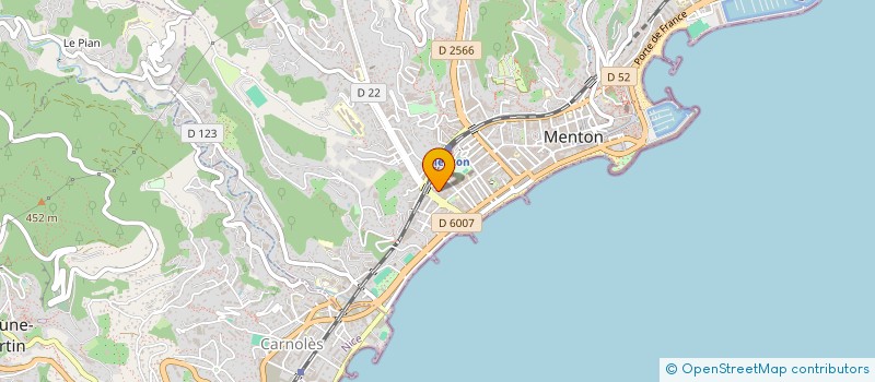 localisation de l'entreprise RESTAURANT LE COTE JARDIN  MENTON