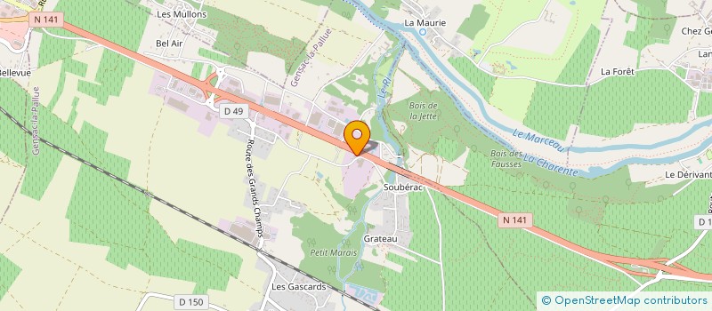 localisation de l'entreprise RESTAURANT LE GRIZZLY à GENSAC-LA-PALLUE