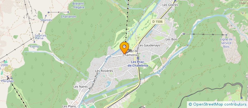 localisation de l'entreprise RESTAURANT LE YETI à CHAMONIX-MONT-BLANC
