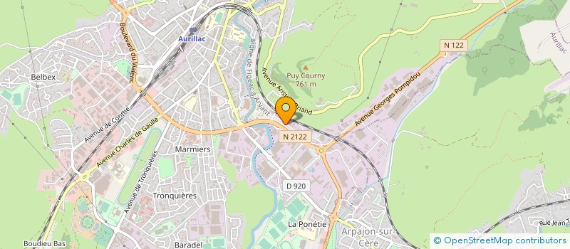localisation de l'entreprise RESTAURANT LES ARCADES à AURILLAC