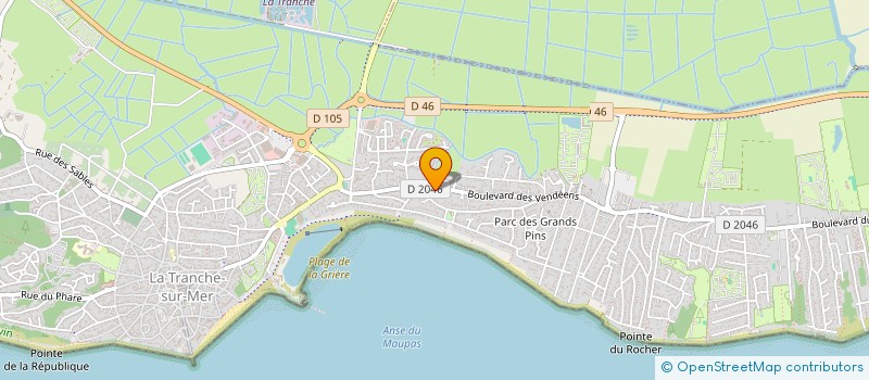 localisation de l'entreprise RESTAURANT LES COLS VERTS à LA TRANCHE-SUR-MER
