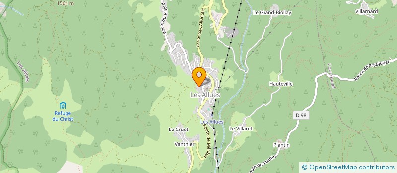 localisation de l'entreprise RESTAURANT LES CRETES à LES ALLUES