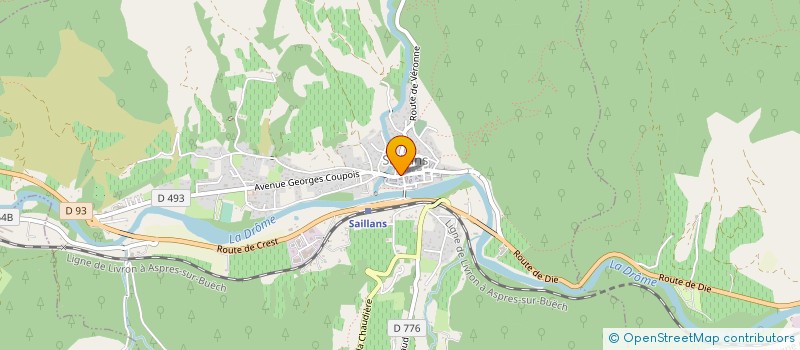 localisation de l'entreprise RESTAURANT NOUVEL HOTEL - LES JEUNES CHEFS  SAILLANS