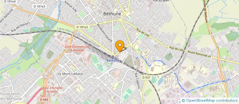 localisation de l'entreprise RESTAURANT ROYAL à BETHUNE