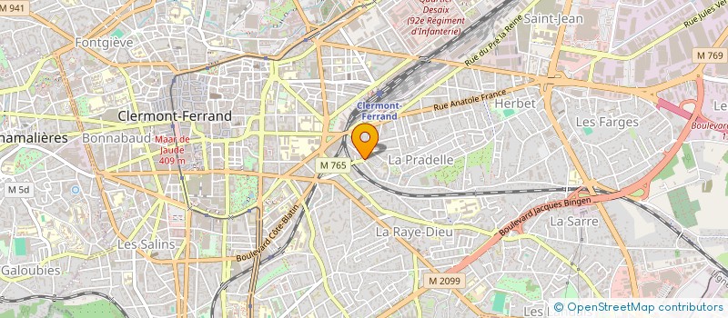 localisation de l'entreprise RESTAURANT SOLIDAIRE, D'INSERTION, PEDAGOGIQUE ET PARTICIPATIF  CLERMONT-FERRAND