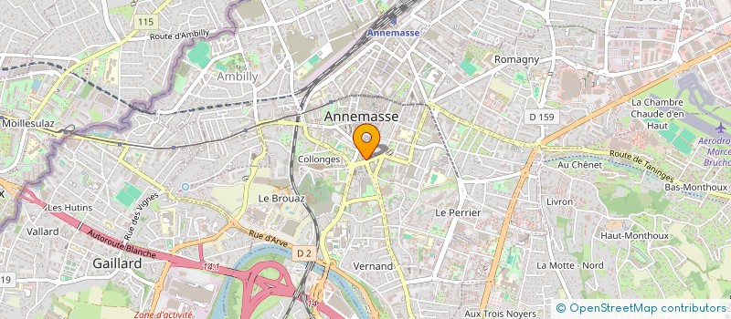 localisation de l'entreprise RESTAURATION 74 à ANNEMASSE