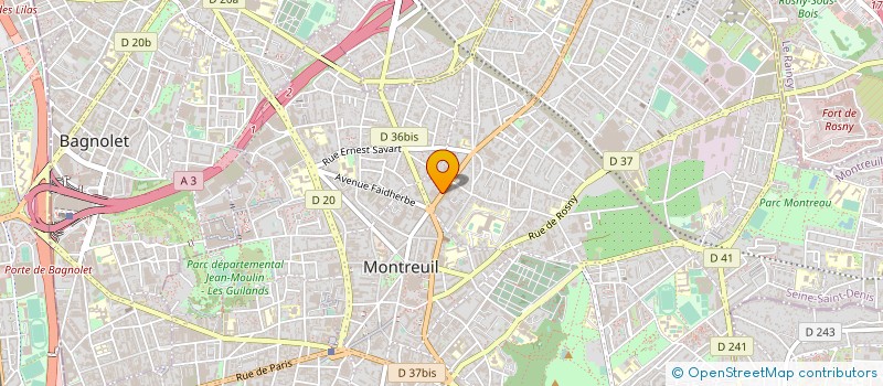 localisation de l'entreprise RESTAURATION 99 à MONTREUIL