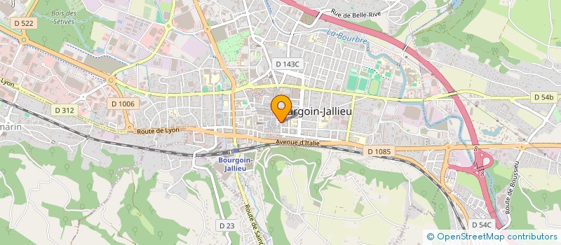 localisation de l'entreprise RESTAURATION BIOLOGIQUE NATURELLE ET EQUITABLE  BOURGOIN-JALLIEU