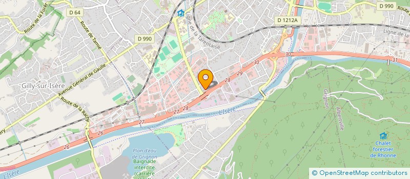 localisation de l'entreprise RESTAURATION CARNOT  CHAMBERY