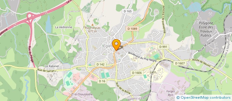 localisation de l'entreprise RESTAURATION DU COURS à EGLETONS
