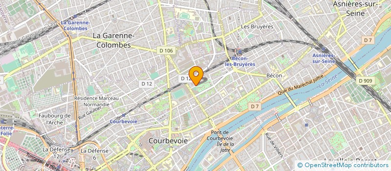 localisation de l'entreprise RESTAURATION INTER ENTREPRISE LE DOUBLON à COURBEVOIE