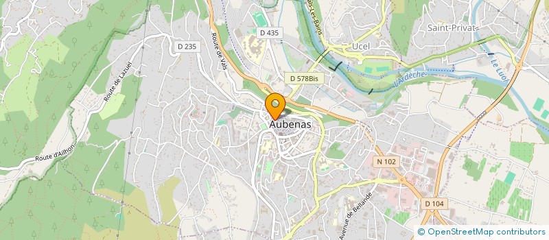 localisation de l'entreprise RESTAURATION LE CAMELUS à AUBENAS