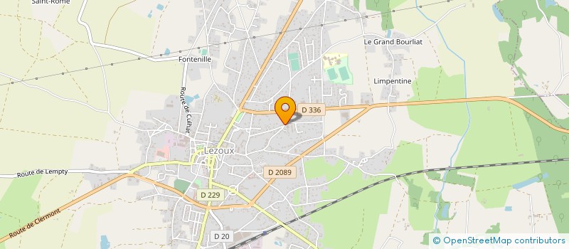 localisation de l'entreprise RESTAURATION PERRAUX  LEZOUX