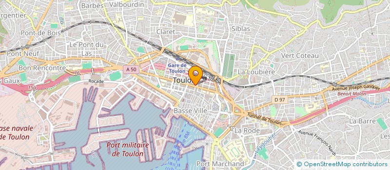 localisation de l'entreprise RESTAUVAR 44 à TOULON