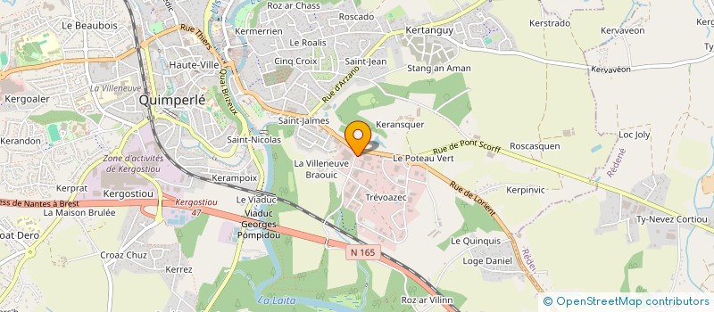 localisation de l'entreprise RESTAVY LAVAGE à QUIMPERLE