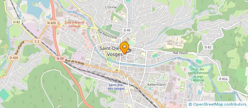 localisation de l'entreprise RESTO 7 à SAINT-DIE-DES-VOSGES