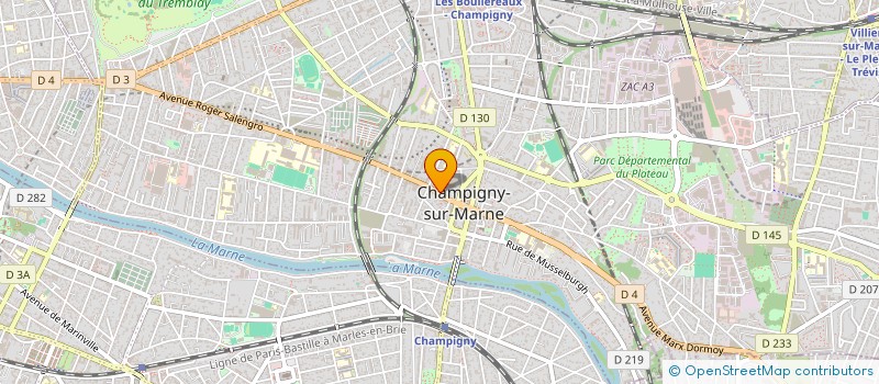 localisation de l'entreprise RESTO CHAMPIGNY à CHAMPIGNY-SUR-MARNE