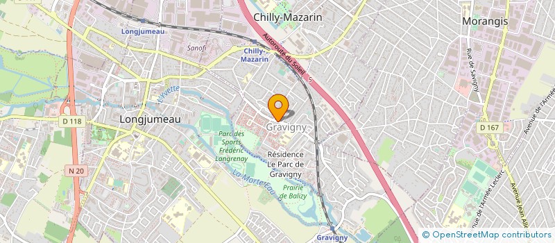 localisation de l'entreprise RESTO GRAVIGNY à CHILLY-MAZARIN