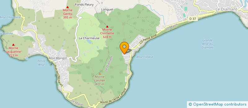 localisation de l'entreprise RESTO LE ROCHER à LE DIAMANT