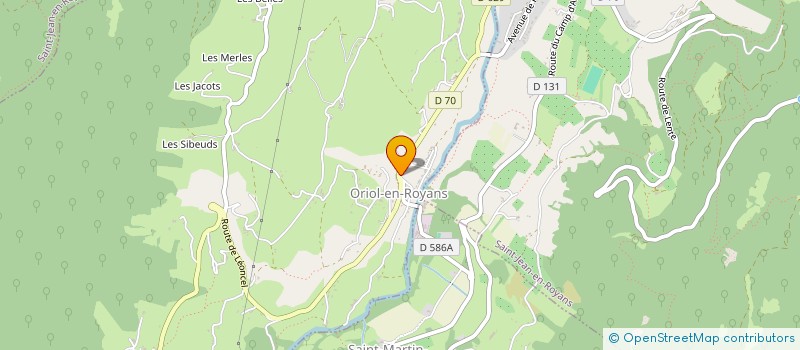 localisation de l'entreprise RESTO PASSERELLE ORIOL  ORIOL-EN-ROYANS