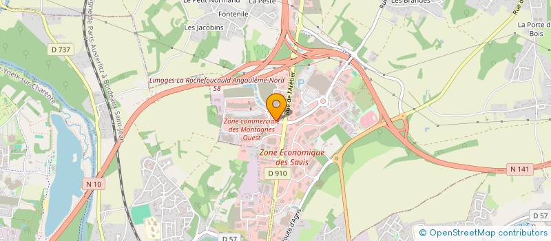 localisation de l'entreprise RESTO-PUB ANGOULEME à CHAMPNIERS