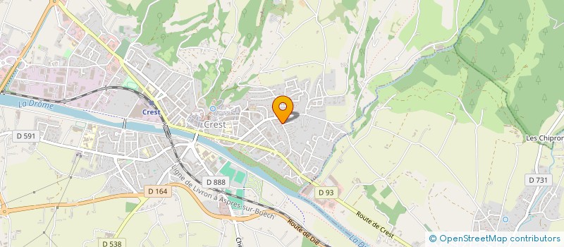 localisation de l'entreprise RESTO SERVICES BRUSO  CREST