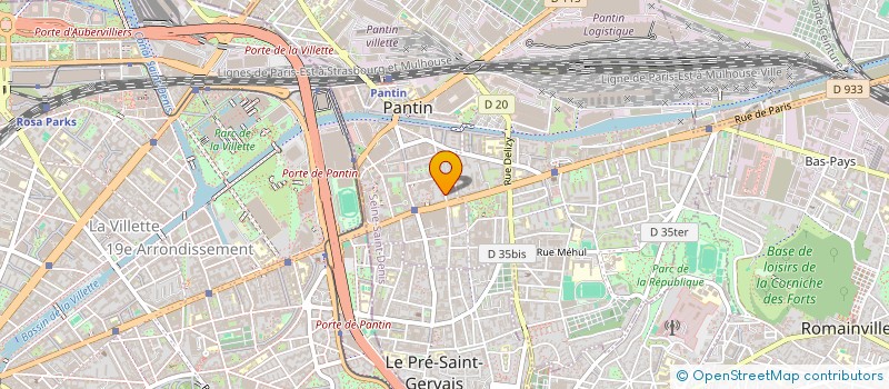 localisation de l'entreprise RESTOBAR SOLUTION  PANTIN