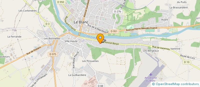 localisation de l'entreprise RETAUD CONSTRUCTION à LE BLANC