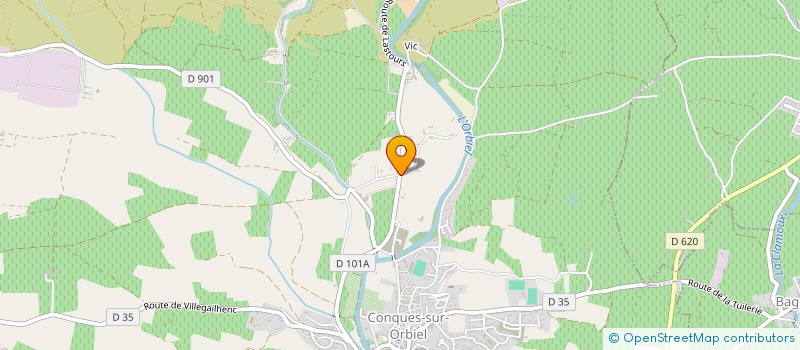 localisation de l'entreprise RETEX MED à CONQUES-SUR-ORBIEL