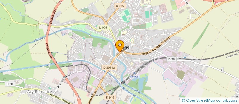 localisation de l'entreprise RETHEL SUD-ARDENNES TRIATHLON  RETHEL