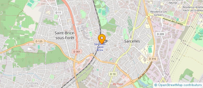 localisation de l'entreprise RETOUCHERIE DE LA GARE à ST BRICE SOUS FORET
