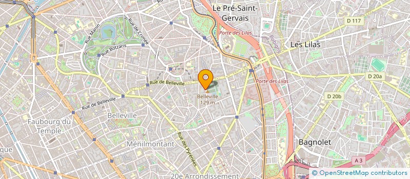 localisation de l'entreprise RETOUCHES TELEGRAPHE  PARIS 20