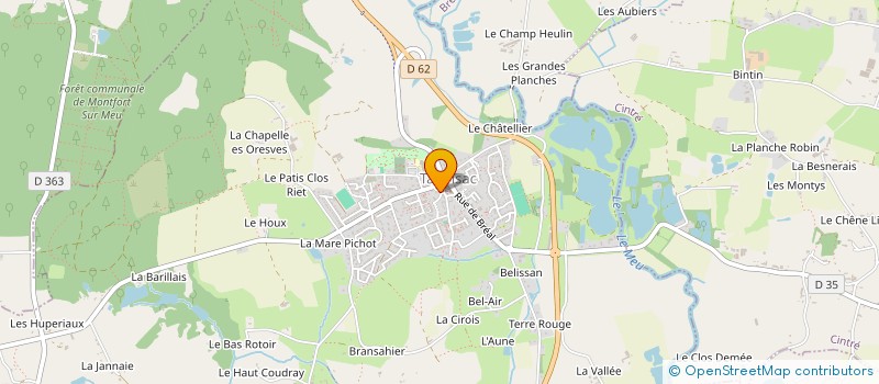 localisation de l'entreprise RETOUR VERS LA NATURE  TALENSAC