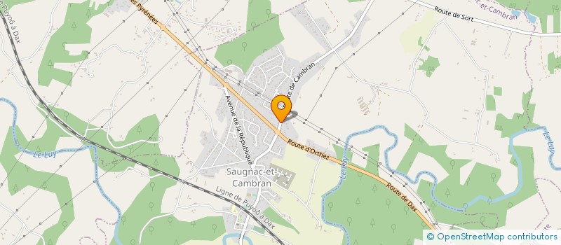localisation de l'entreprise RETOURS DECORATION  SAUGNAC-ET-CAMBRAN