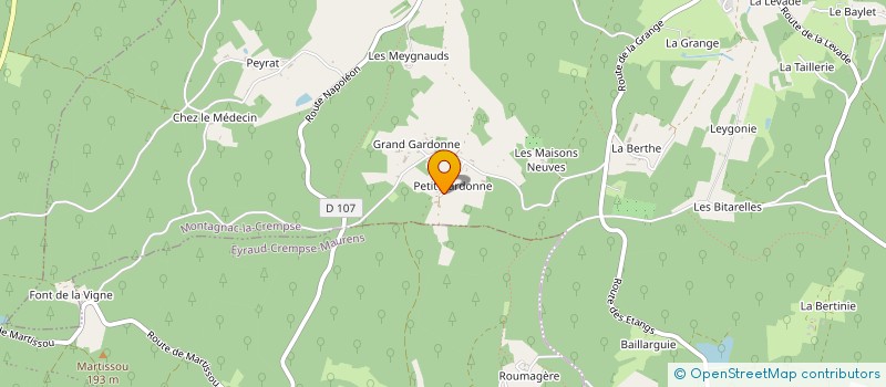 localisation de l'entreprise RETRAITE AU PETIT GARDONNE à MONTAGNAC LA CREMPSE