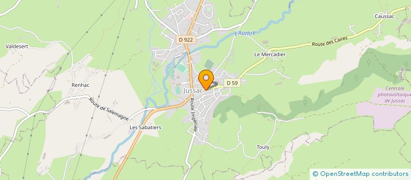 localisation de l'entreprise RETRAITE SPORTIVE DE LA VALLEE DE L'AUTHRE à JUSSAC
