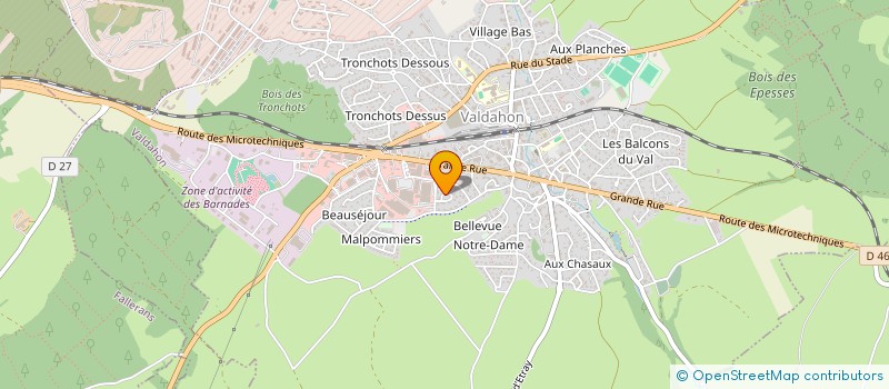 localisation de l'entreprise RETRAITE SPORTIVE PLATEAU DE VALDAHON  (RSPDV)  VALDAHON