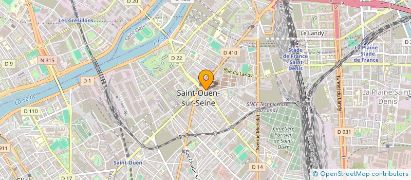 localisation de l'entreprise RETRO PLUS à SAINT-OUEN-SUR-SEINE