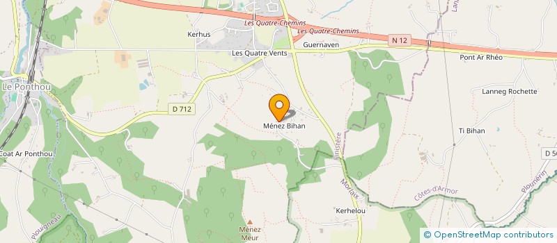 localisation de l'entreprise RETROUVAILLES EN TERRE IODEE  PLOUEGAT-MOYSAN