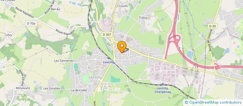 localisation de l'entreprise RETV  LENTILLY