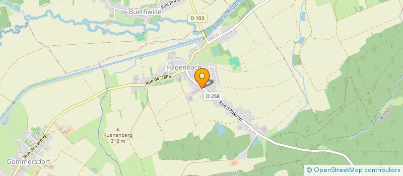 localisation de l'entreprise RETZ68  HAGENBACH