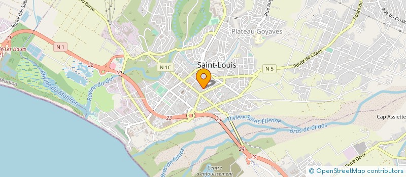 localisation de l'entreprise REUNION ASSOCIATION INSERTION A VIE à SAINT-LOUIS