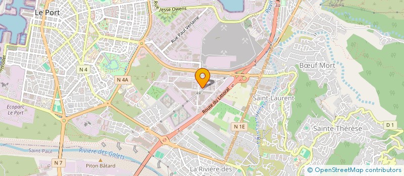 localisation de l'entreprise REUNION EXPERTISE AUTOMOBILE ASSOCIES  LE PORT