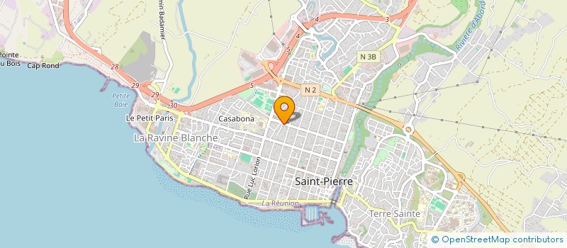 localisation de l'entreprise REUNION - IMPORTATION - VENTE - DISTRIBUTION - COMMERCE à SAINT-PIERRE