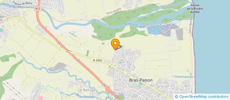 localisation de l'entreprise REUNION TRANSPORT ASSOCIES  BRAS-PANON