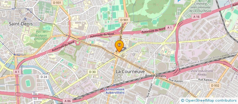 localisation de l'entreprise REUSSIR EN REPUBLIQUE (R.E.R.) à LA COURNEUVE
