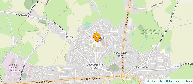 localisation de l'entreprise REUSSIR EN SAMBRE AVESNOIS à MAUBEUGE