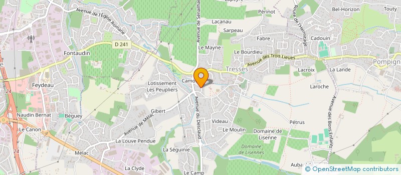 localisation de l'entreprise REUSSIR SANTE  TRESSES