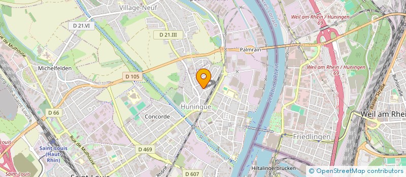 localisation de l'entreprise REUSSIR, UNE CHANCE POUR TOUS à HUNINGUE
